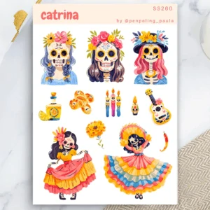 Samolepky Catrina (Dia de los muertes)